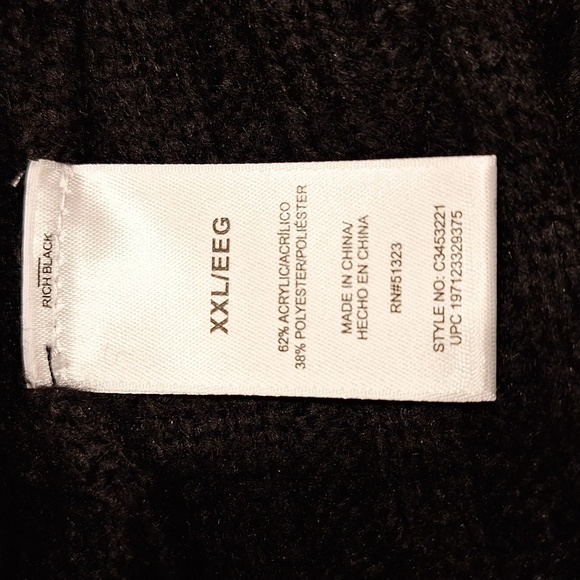 Z  Vince Camuto solid black 3/4 sleeve plus size pullover sweater XXL NWT - Picture 7 of 7